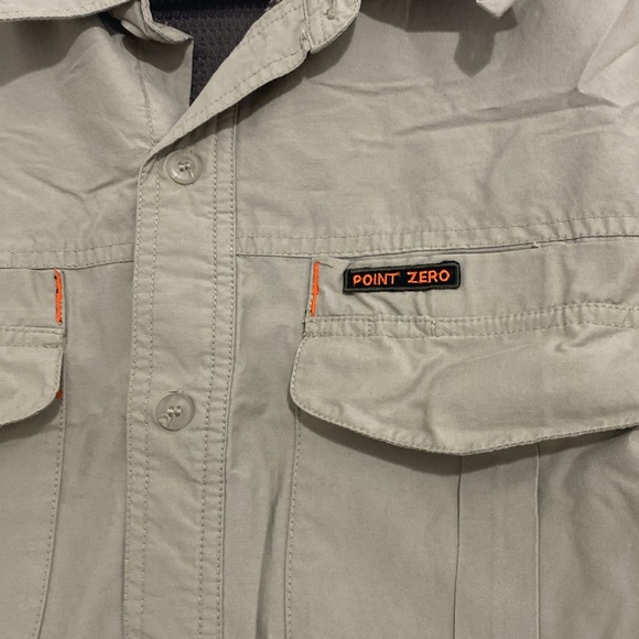 Point Zero Men’s Short Sleeve Button Up Safari Shirt Size XL  ( 58 A) - Picture 3 of 4